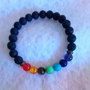 Lava stones and beads bracelet.